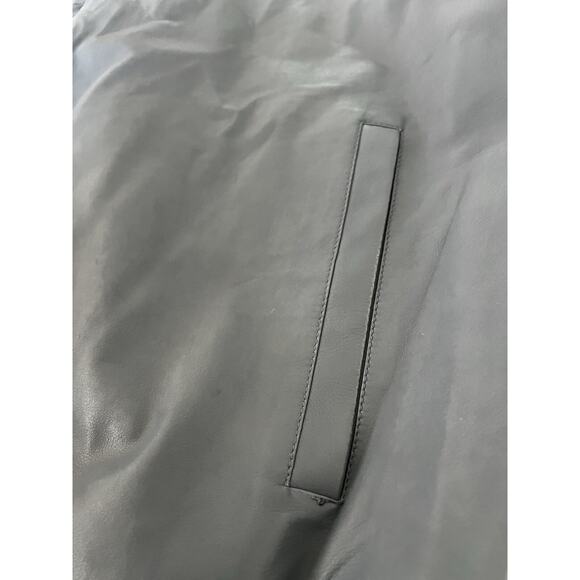 $6,950 MSRP Loro Piana Bomber Windleather Reversible Blue & Ivory Size 52 IT - Picture 3 of 14